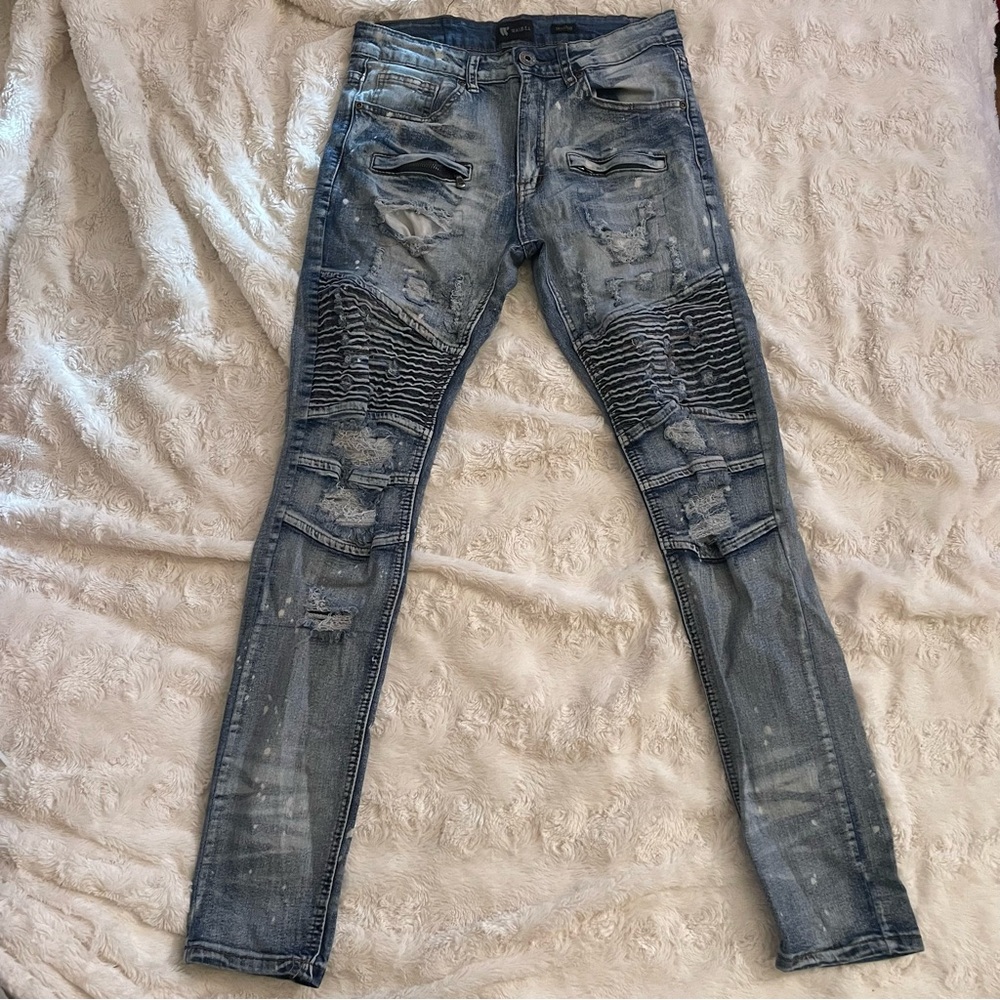 Waimea Distressed Men’s Gray Skinny Jeans